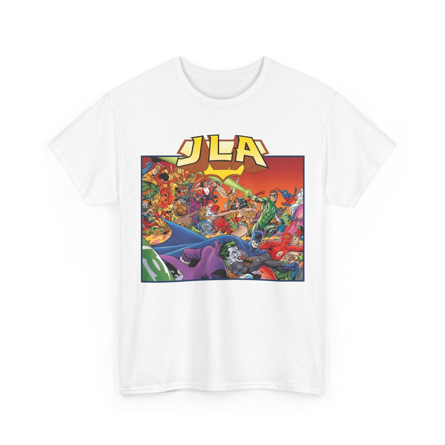 JLA: The Nail T-Shirt - Alan Davis Art - Green Lantern, Batman, Wonder Woman, Flash - DC Comics