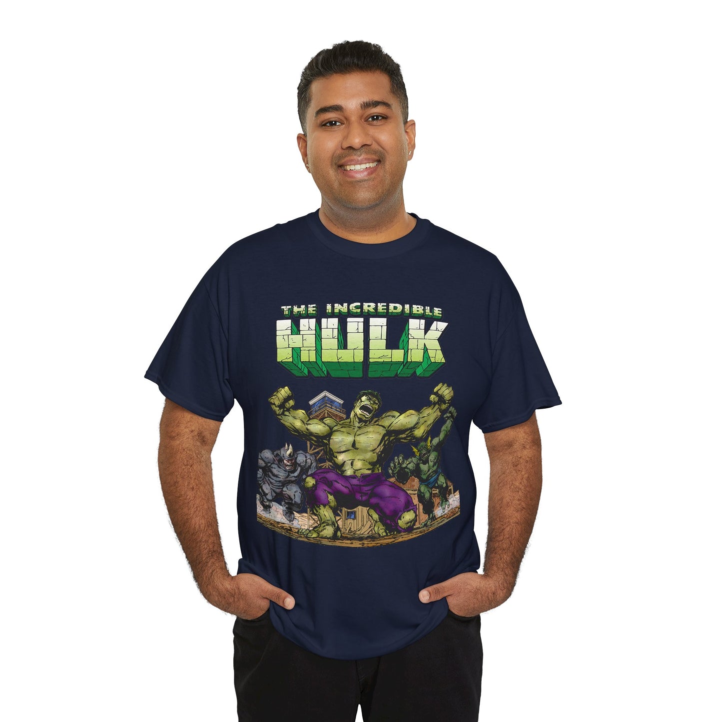 Incredible Hulk T-Shirt - Classic John Byrne Art - Rhino, Abomination - Marvel Comics - Bruce Banner
