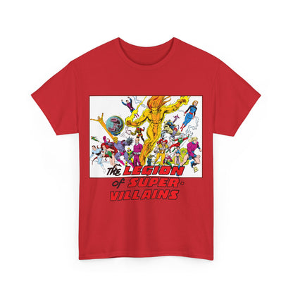 Legion of Super-Villains T-Shirt - Steve Lightle Art - LOSH, Legion of Super-Heroes Foes - Saturn Queen, Tyr, Lightning Lord, Spider Girl, Cosmic King, Nemesis Kid - DC Comics