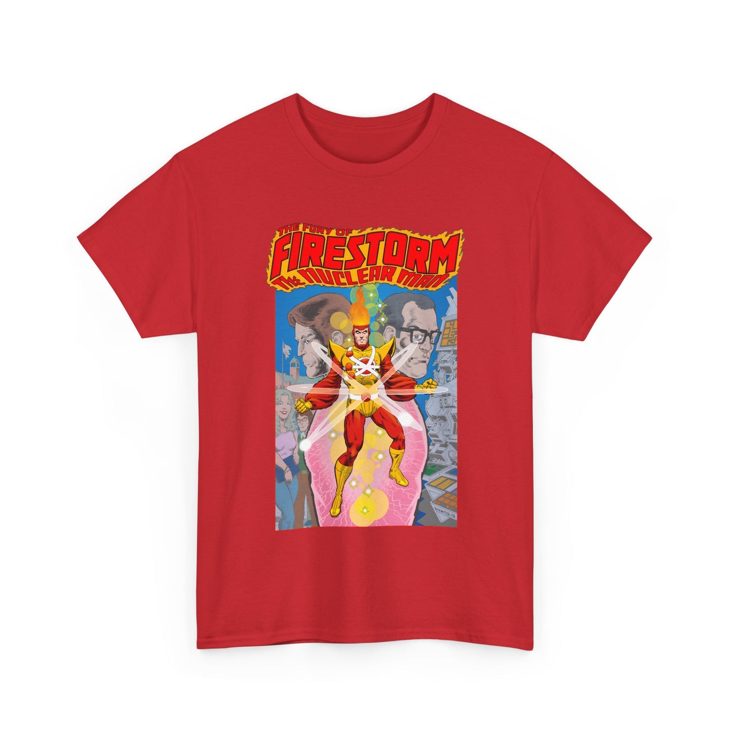 Fury of Firestorm T-Shirt - Pat Broderick Art - The Nuclear Man - Ronnie Raymond, Professor Martin Stein - DC Comics