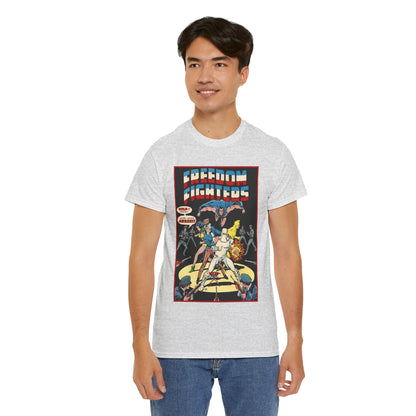 Freedom Fighters T-Shirt - 70s Series - Uncle Sam, The Ray, Phantom Lady, Doll Man, Black Condor, Human Bomb - DC Comics