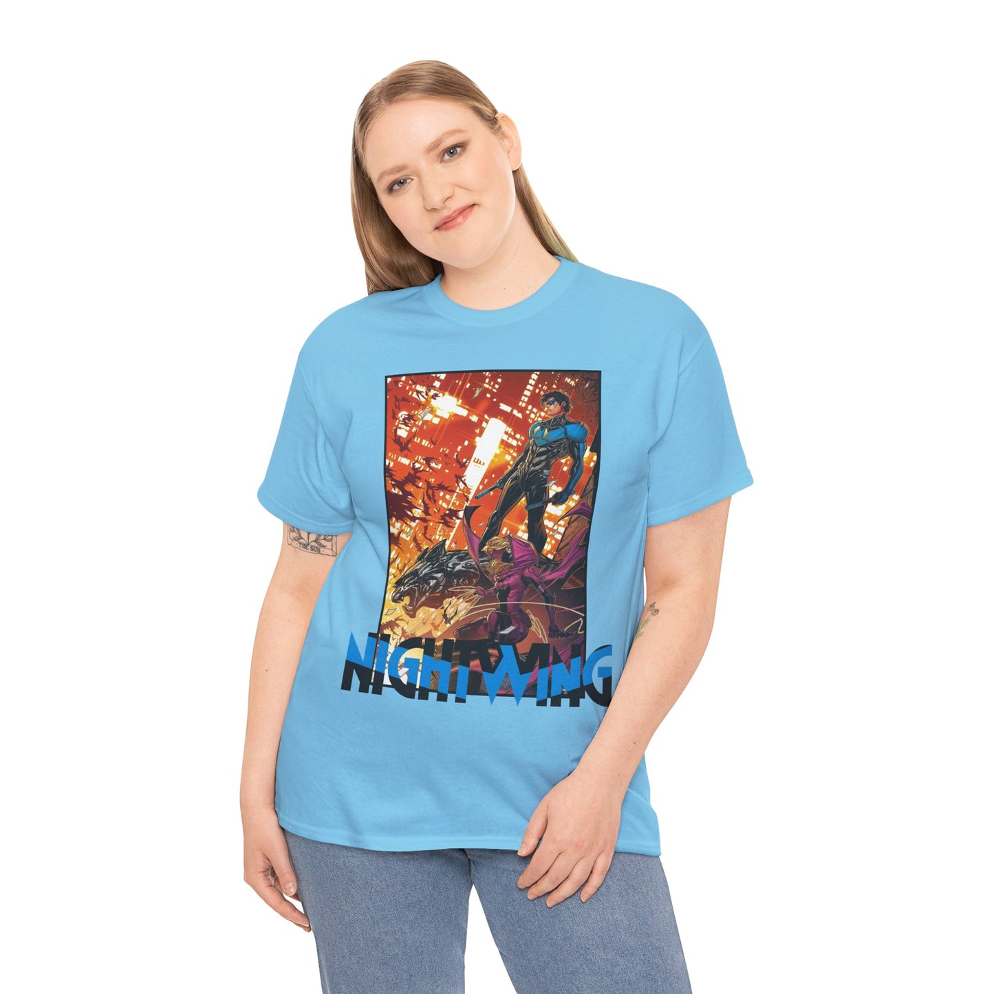 Nightwing & Spoiler T-Shirt - Jonboy Meyers Art - Gotham City & Bludhaven - DC Comics