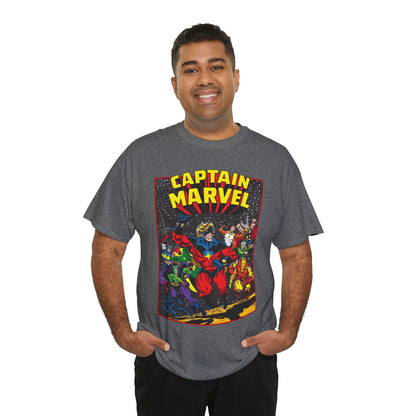 Captain Marvel T-Shirt - Marvel Comics - Jim Starlin Art - Mar-Vell - Kree - Cosmic Hero