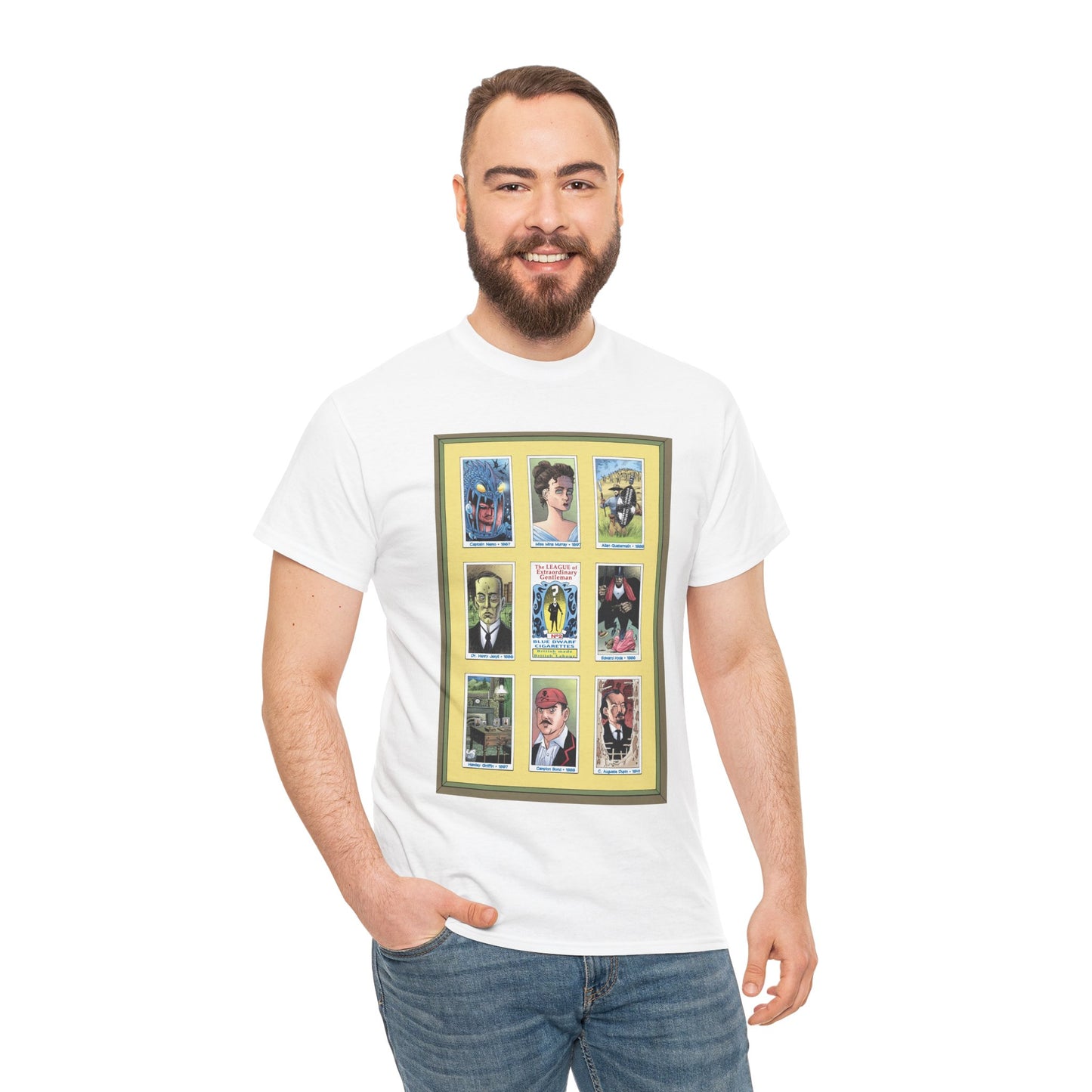 League of Extraordinary Gentlemen T-Shirt - Kevin O'Neill Art - Mina Murray, Captain Nemo, Allan Quatermain, Jekyll & Hyde - Alan Moore Story
