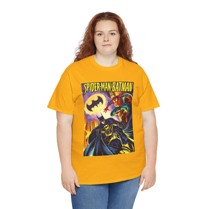 Batman/Spider-Man Shirt - Mark Bagley Art - DC Comics/Marvel Comics Cross-Over From the 1990s