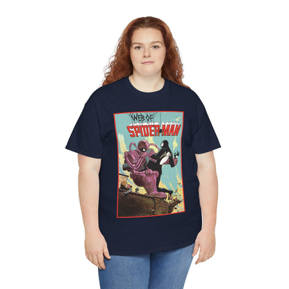 Web of Spider-Man T-Shirt - Charles Vess Art - Peter Parker, Black Symbiote Suit - Webslinger