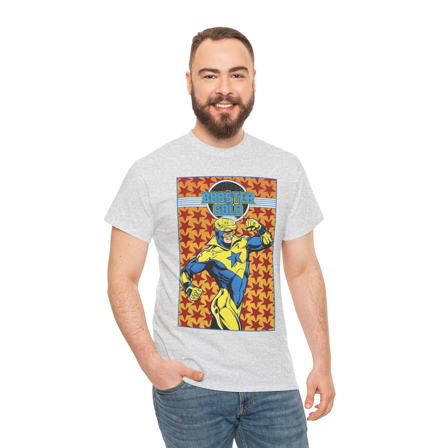 Booster Gold T-Shirt - Dan Jurgens Art - JLI Member - DC Comics