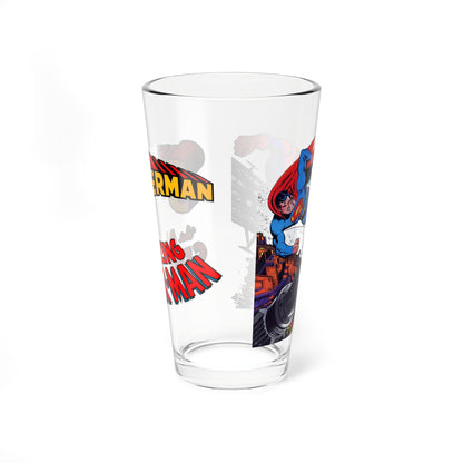 Superman & Amazing Spider-Man Pint Glass, 16oz - DC Comics & Marvel Comics Crossover - Classic 1970s Story