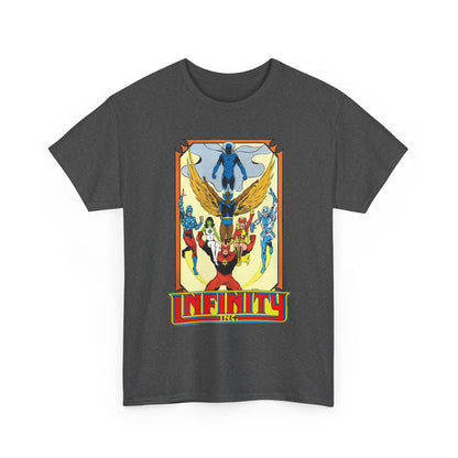 Infinity Inc Shirt - Todd McFarlane Art - Jade, Obsidian, Fury, Northwind, Nuklon, Silver Scarab, Star-Spangled Kid - JSA Successors - DC Comics