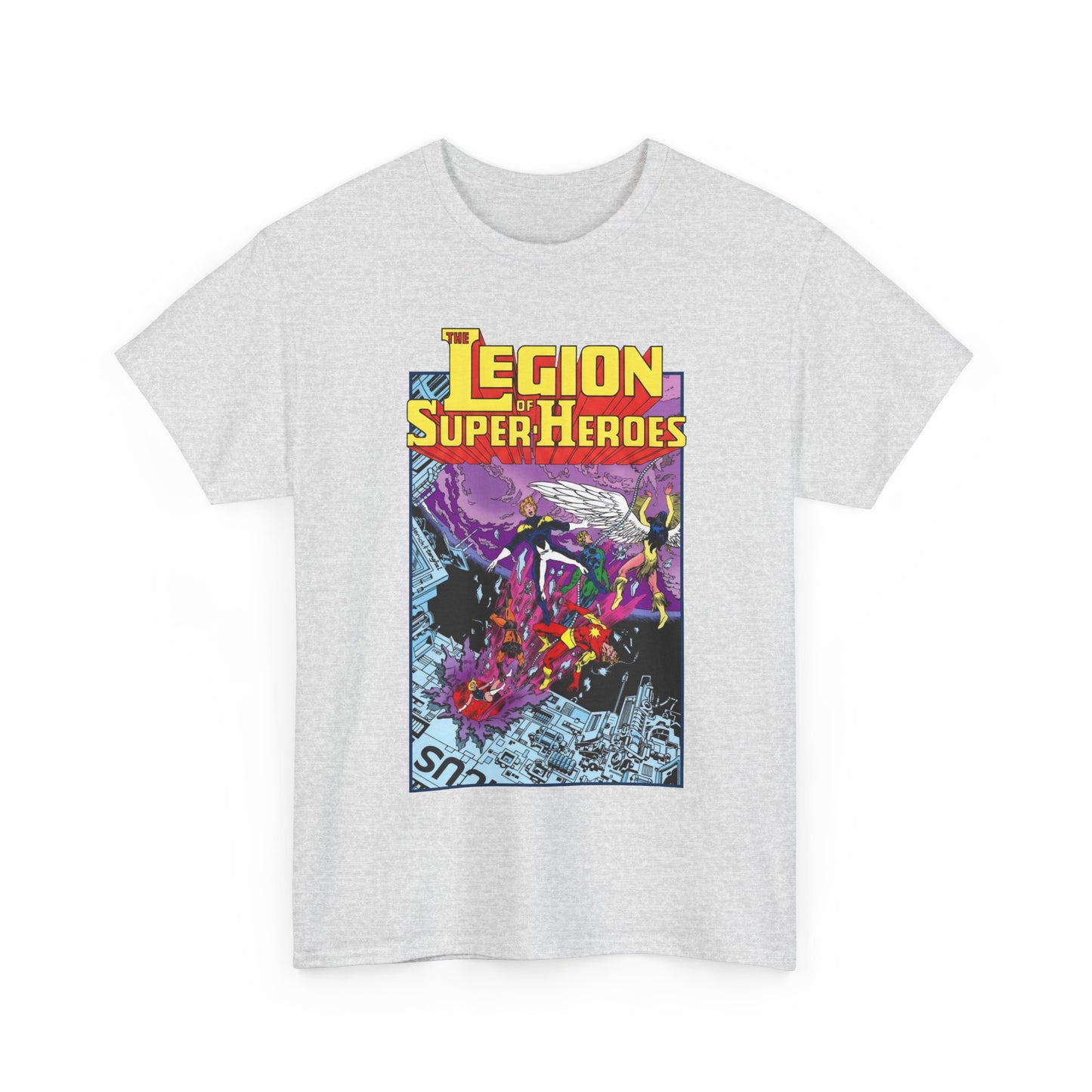 Legion of Super-Heroes T-Shirt - Pat Broderick Art - Timber Wolf, Lightning Lad, Wildfire, Dawnstar, Element Lad - LOSH - DC Comics