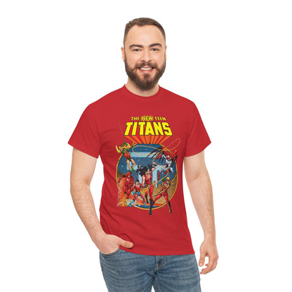 New Teen Titans T-Shirt - George Perez Art - Wonder Girl, Flash, Robin, Speedy, Aqualad, Hawk - DC Comics