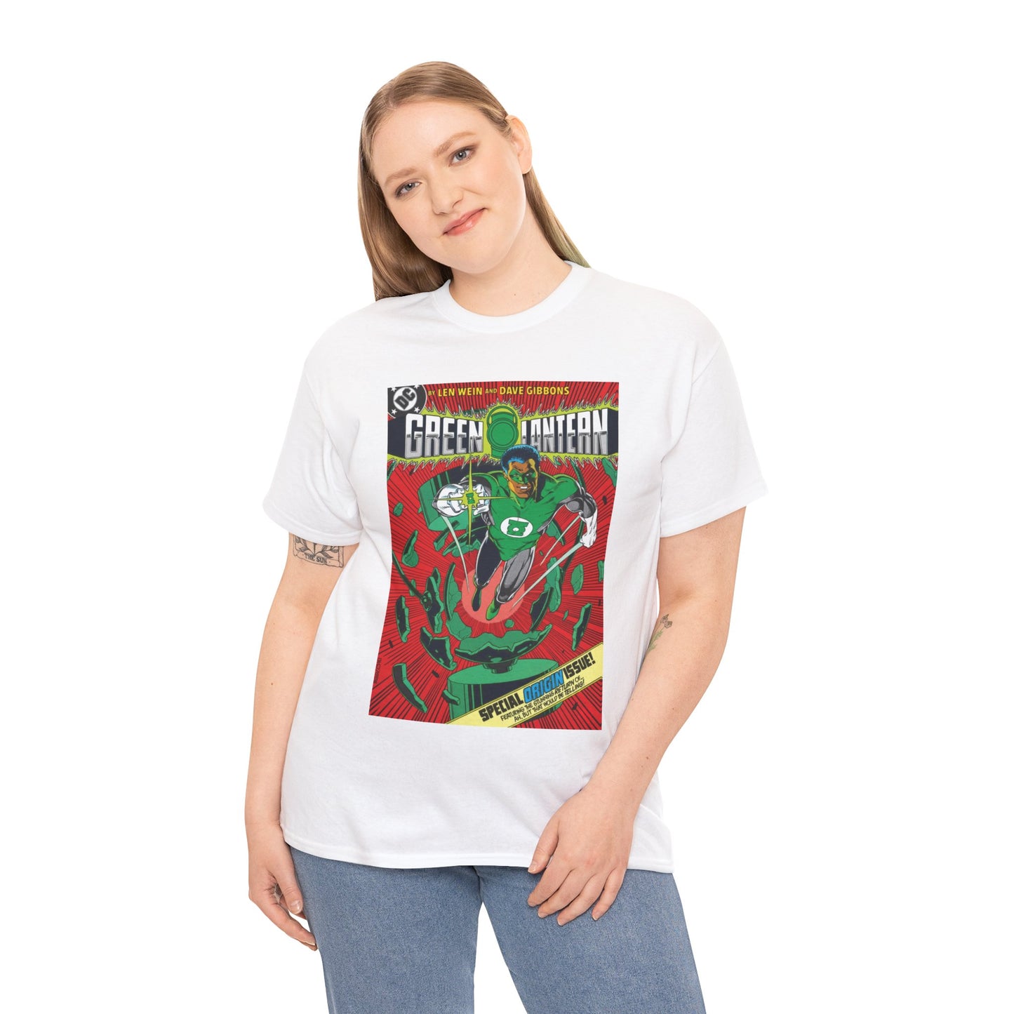 Green Lantern #185 T-Shirt - Dave Gibbons Art - John Stewart Origin Issue - DC Comics