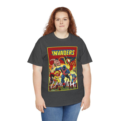 Invaders T-Shirt - Captain America, Human Torch, Namor, Spitfire - World War II Soldiers - Golden Age Heroes - Marvel Comics