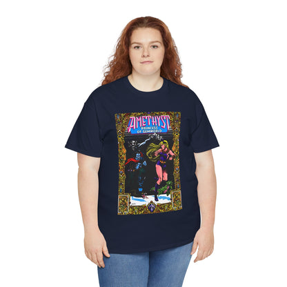 Amethyst Princess of Gemworld T-Shirt - Ernie Colon Art - Bejeweled Cover - Dark Opal - DC Comics