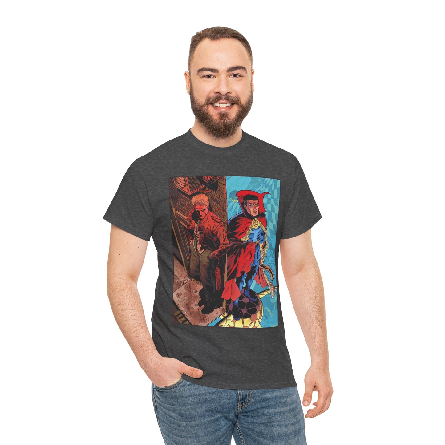 John Constantine & Dr. Strange T-Shirt - DC & Marvel Comics