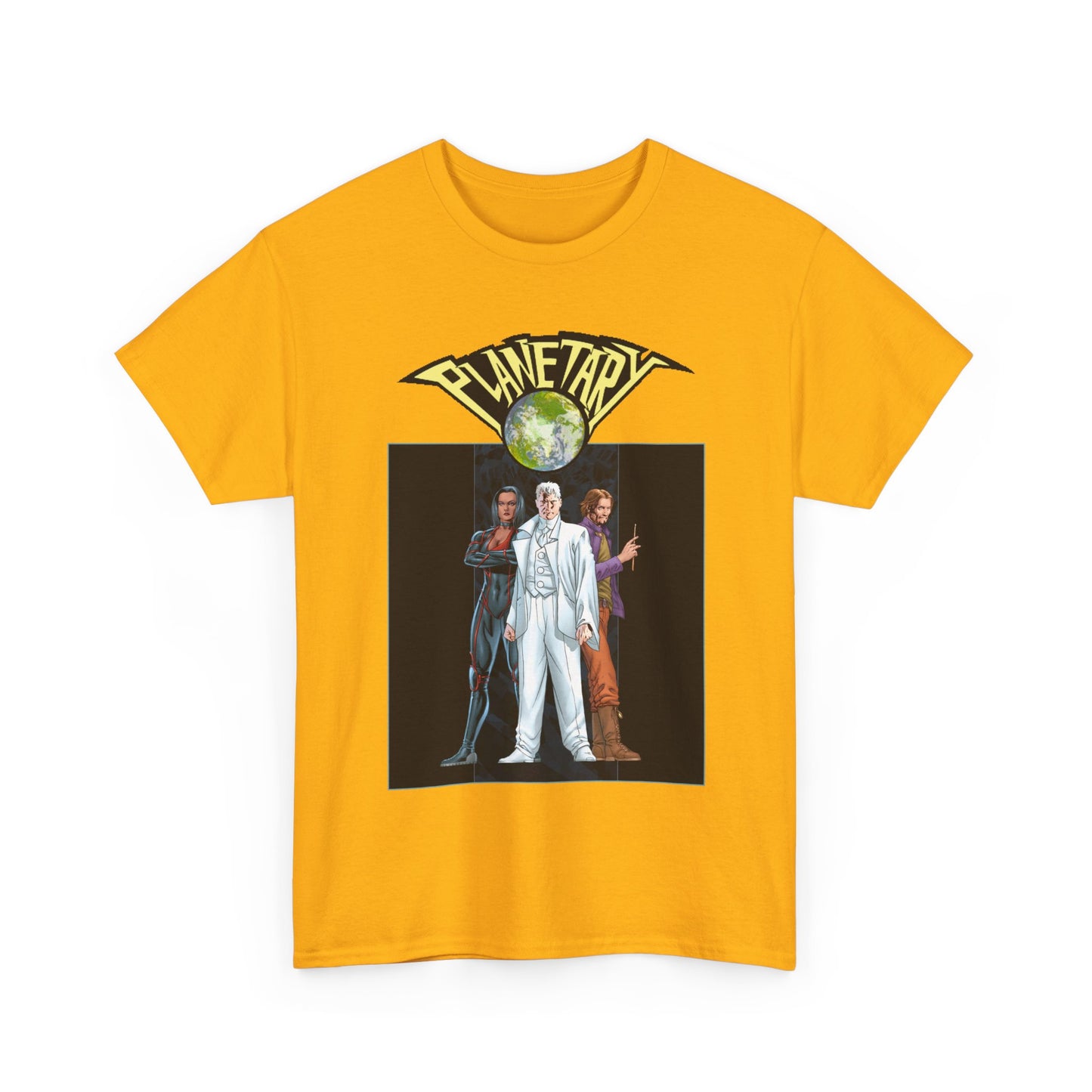 Planetary T-Shirt -  - John Cassaday Art - The Drummer, Jakita Wagner & Elijah Snow - DC Comics/Wildstorm