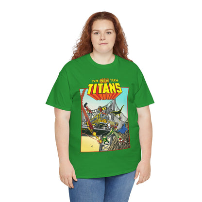 New Teen Titans T-Shirt - George Perez Promo Art - Wonder Girl, Cyborg, Raven, Starfire, Robin, Kid Flash, Changeling - DC Comics