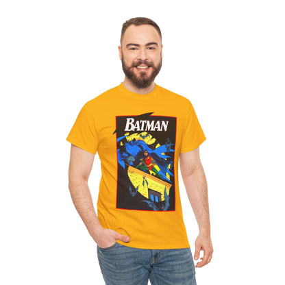 Batman & Robin T-Shirt - Norm Breyfogle Art - Surrounded by Bats in Gotham City - DC Comics