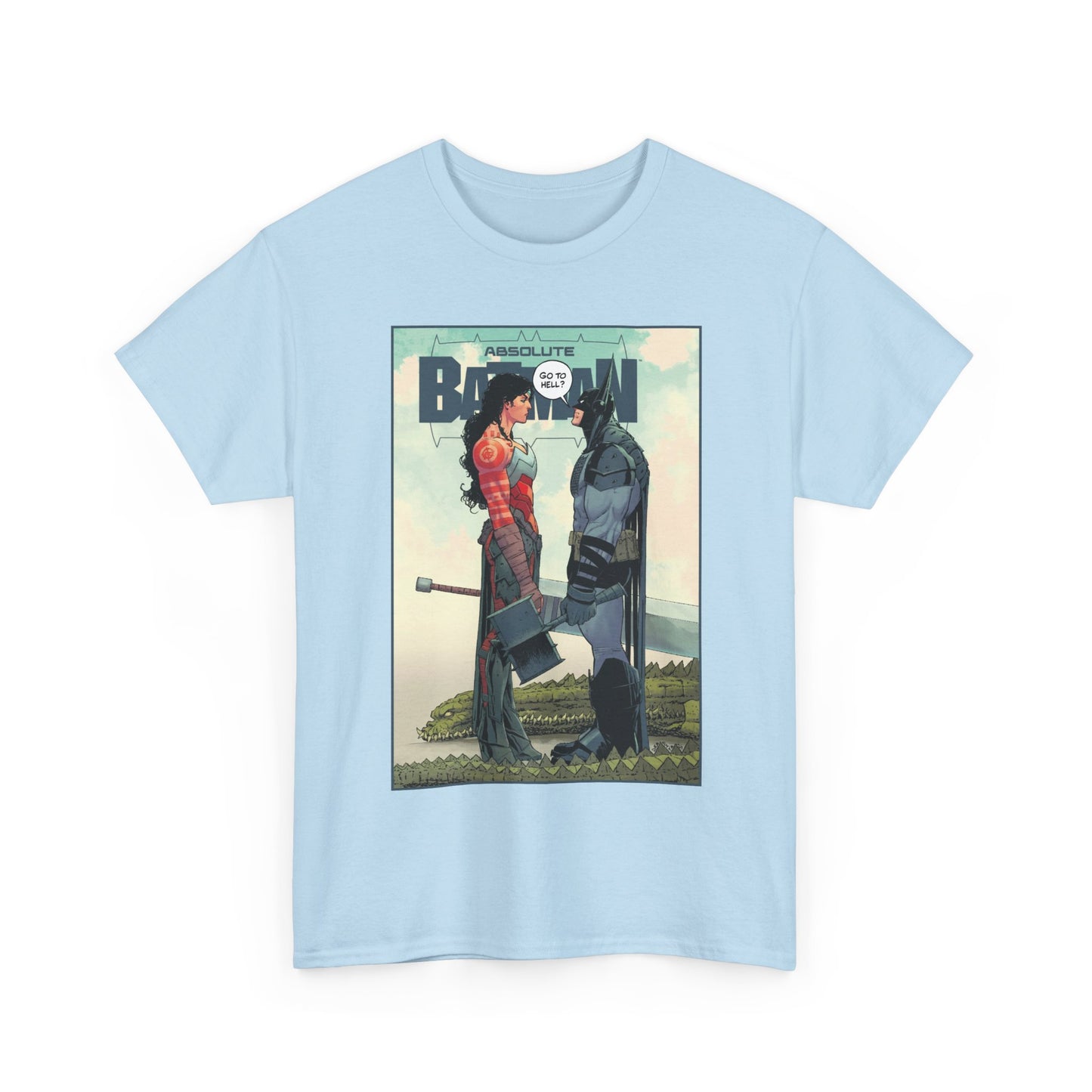 Absolute Batman & Absolute Wonder Woman T-Shirt - Nick Dragotta Art - Go to Hell? - DC Comics