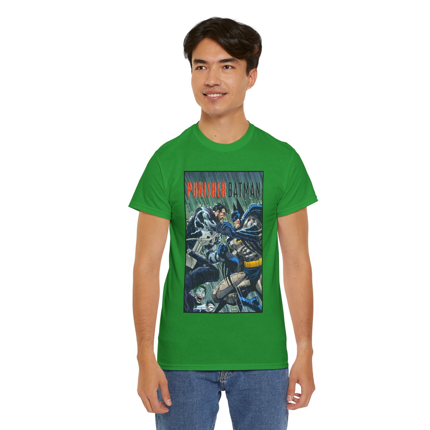 Punisher/Batman T-Shirt - John Romita Jr Art - Deadly Knights, Joker - DC Comics/Marvel Comics