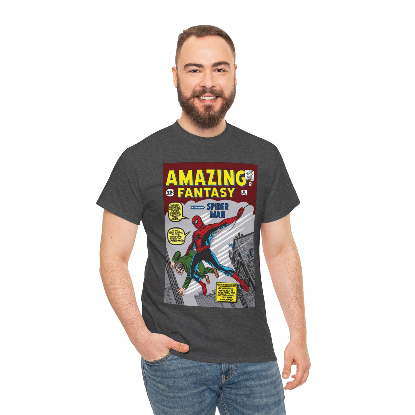 Amazing Fantasy #15 T-Shirt - Steve Ditko Art - 1st Appearance of Spider-Man - 2026 Movie - Marvel Comics
