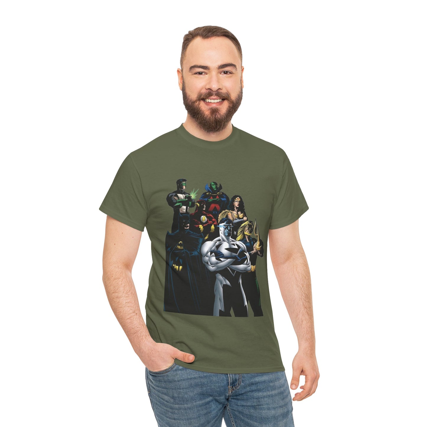 JLA T-Shirt - Howard Porter Art - Superman, Batman, Wonder Woman, Flash - DC Comics