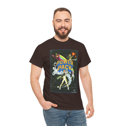 Power Pack T-Shirt - June Brigman, Roy Richardson, Bob Share Art - Ad Recreation - Marvel Comics