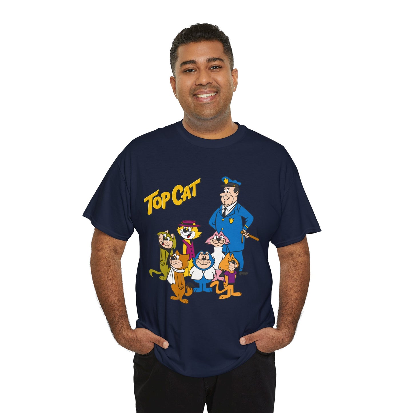 Top Cat & His Gang T-Shirt - Popular Hanna-Barbera 1960s TV Cartoon - Brain, Spook, Benny the Ball