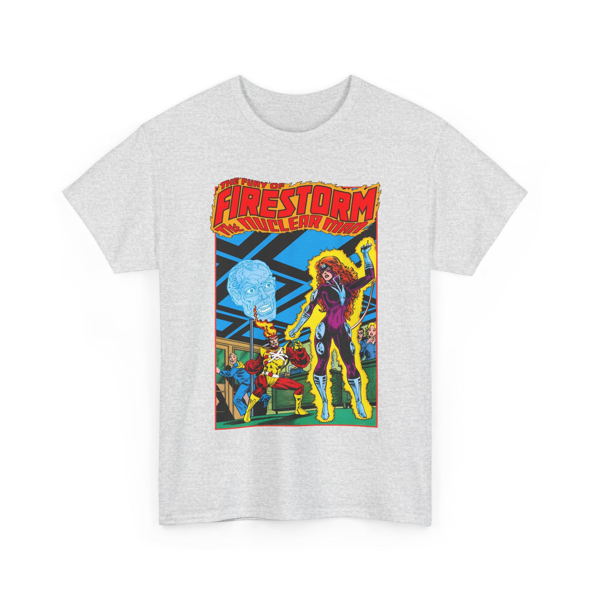 Fury of Firestorm T-Shirt - Pat Broderick Art - Vs Plastique - #7 Cover Art - DC Comics