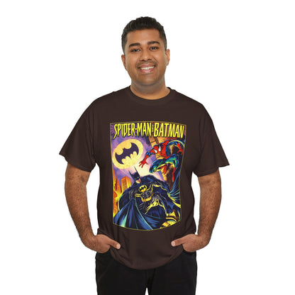 Batman/Spider-Man Shirt - Mark Bagley Art - DC Comics/Marvel Comics Cross-Over From the 1990s