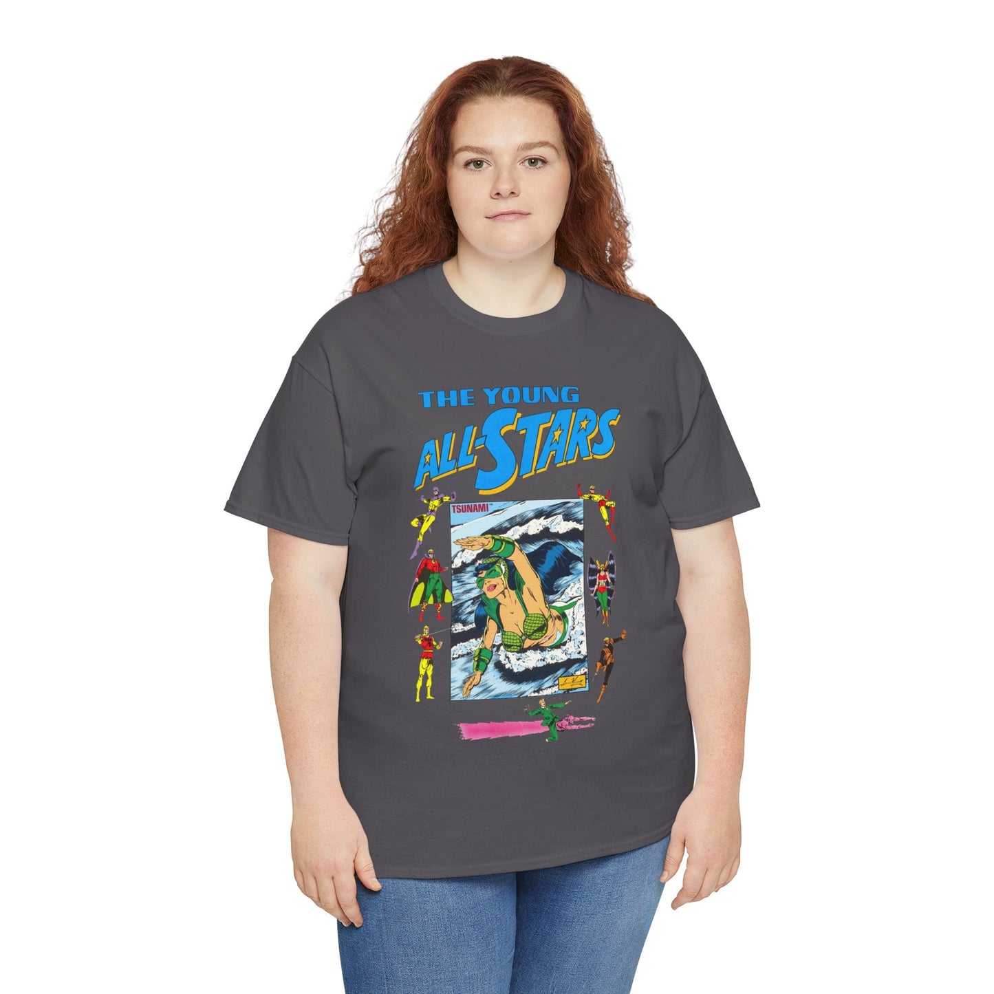 Young All-Stars T-Shirt - Brian Murray Art - Tsunami, Johnny Thunder, Sandman, Green Lantern - DC Comics