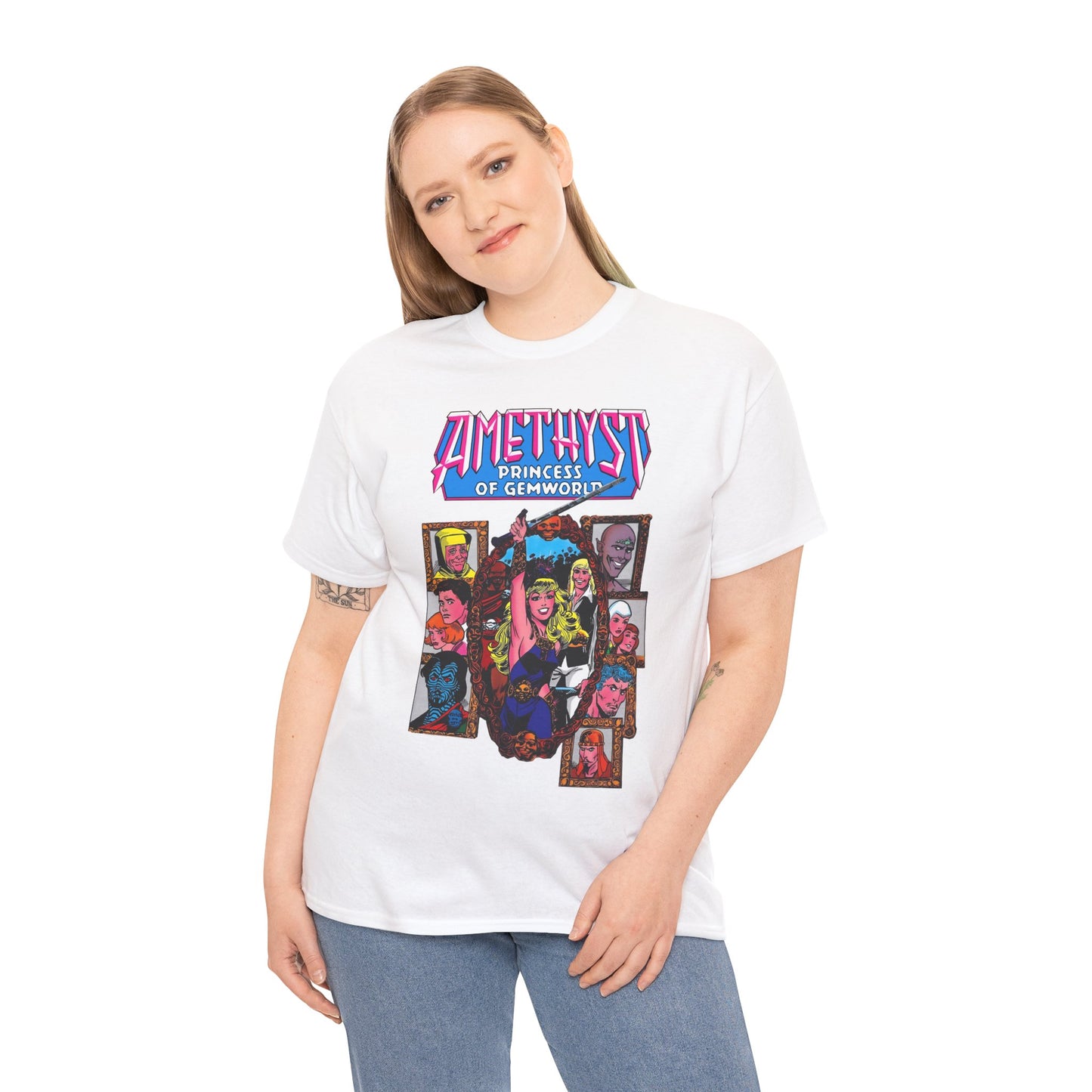Amethyst Princess of Gemworld T-Shirt - Ernie Colon Art - Sardonyx, Dark Opal, Granch, Citrina - DC Comics