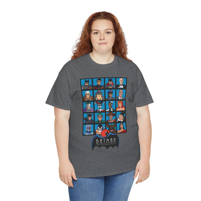 Batman T-Shirt - Animated Series - Harley Quinn, Batgirl, Joker, Bane, Robin, Two-Face, Catwoman, Riddler - Classic TV Cartoon Series