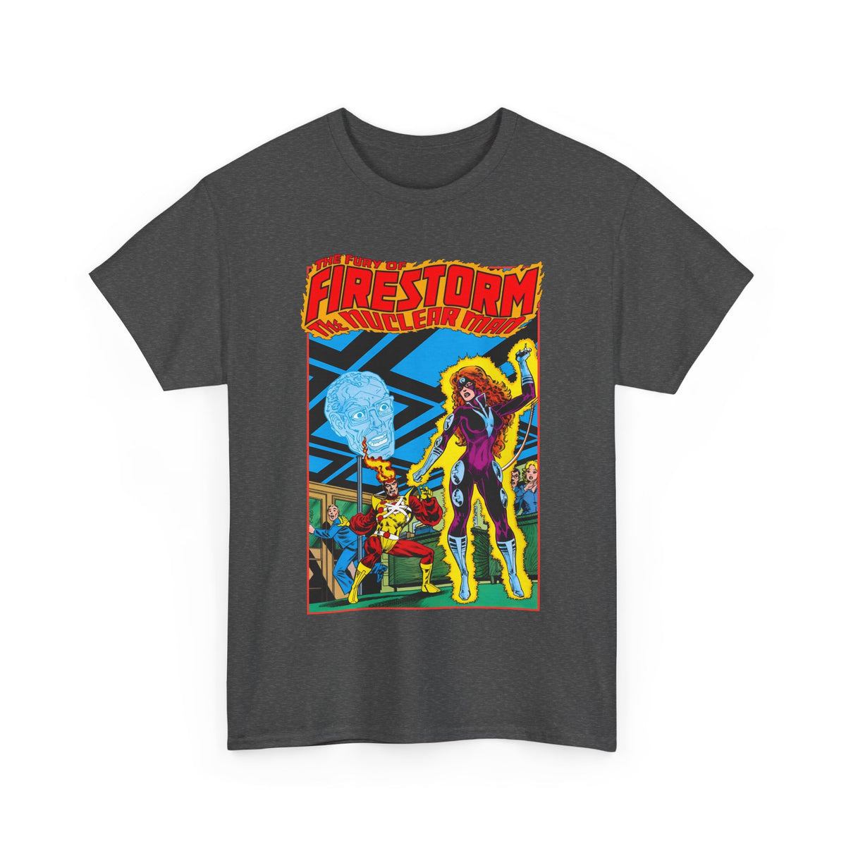 Fury of Firestorm T-Shirt - Pat Broderick Art - Vs Plastique - #7 Cover Art - DC Comics