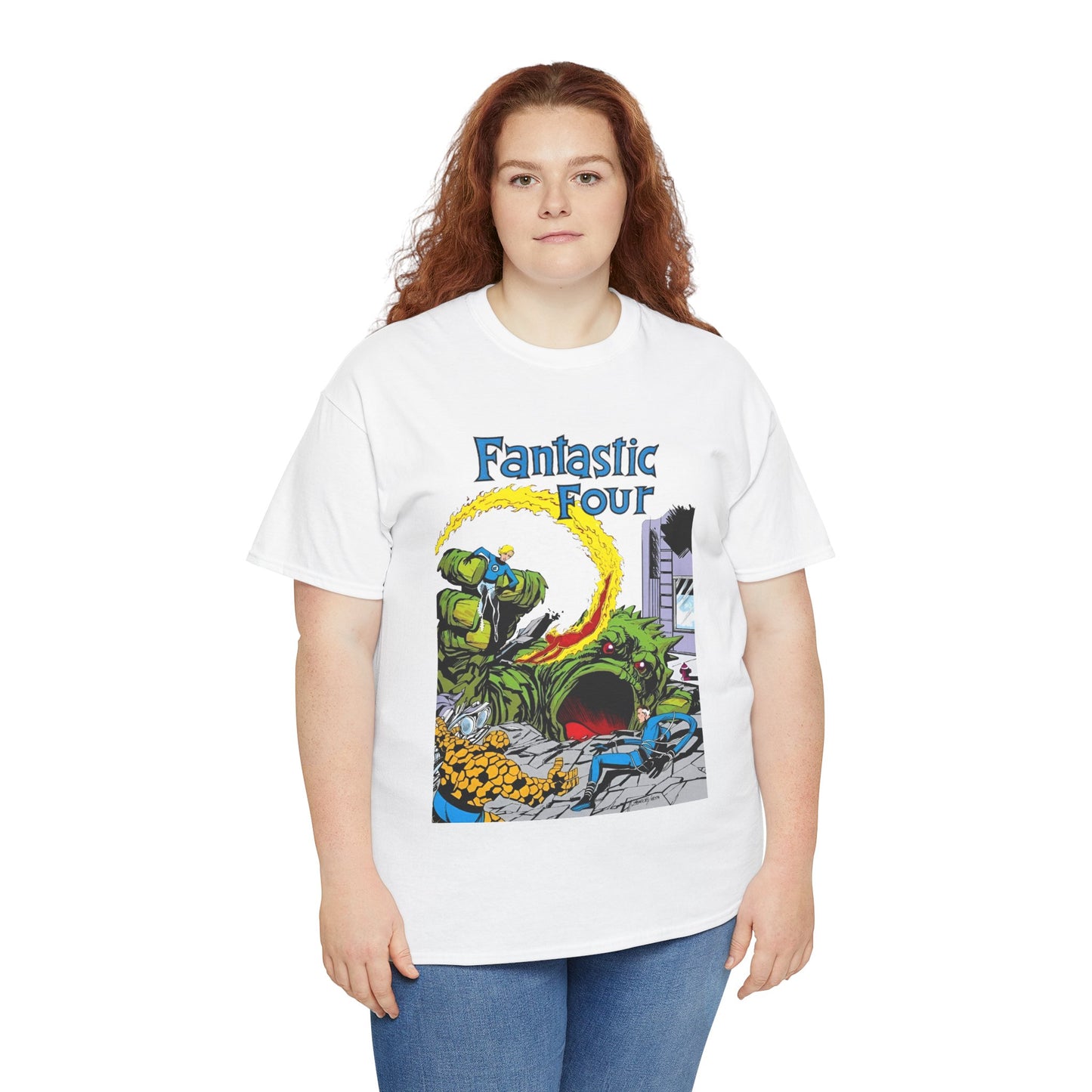 Fantastic Four T-Shirt - John Byrne Art - Cover to Issue #1 - Reed Richards, Invisible Woman, Human Torch, The Thing - Marvel Comics