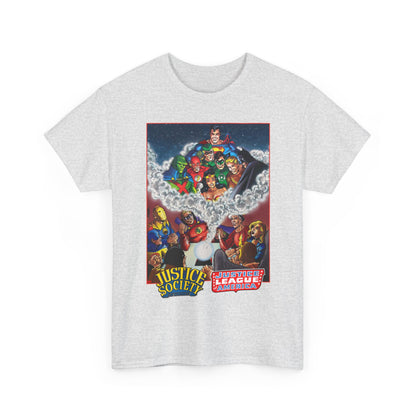 Justice Society & Justice League T-Shirt - George Perez Art - Golden & Silver Age - DC Comics