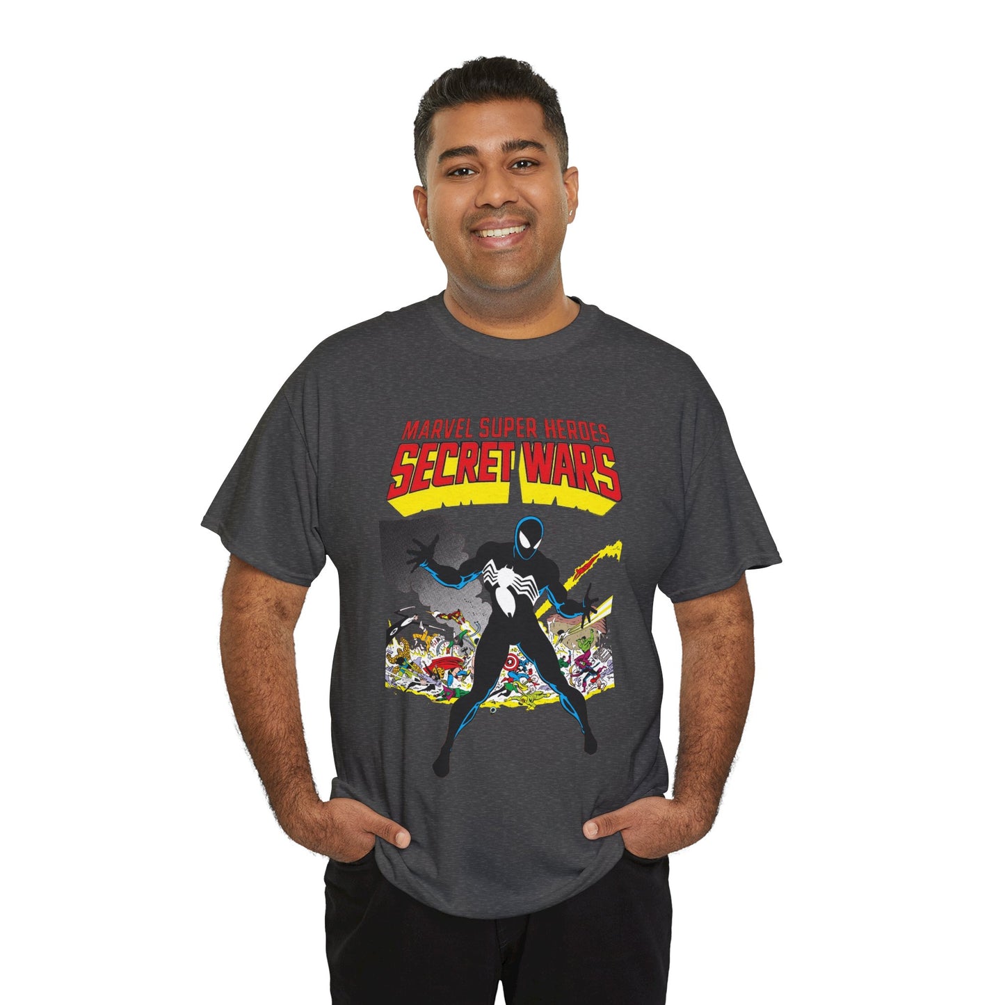Secret Wars T-Shirt - Classic Marvel Comics Series - Alien Symbiote Spider-Man, 1st Appearance - Future Venom Story