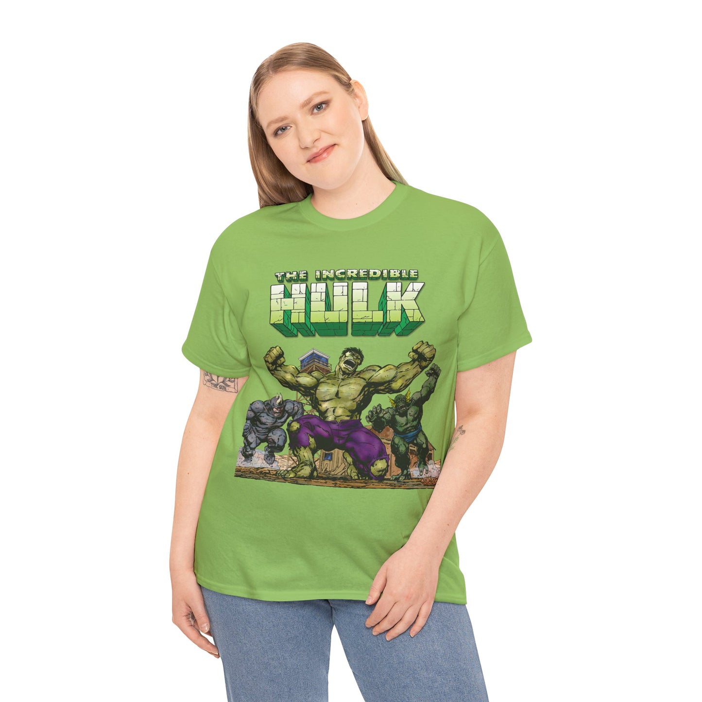 Incredible Hulk T-Shirt - Classic John Byrne Art - Rhino, Abomination - Marvel Comics - Bruce Banner