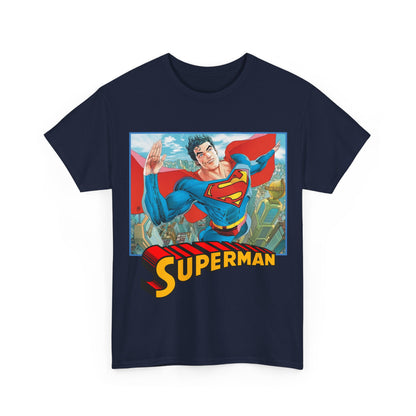 Superman T-Shirt - Guillem March Art - Variant Connecting Cover Art - Flying Over Metropolis - DC Comics All-In