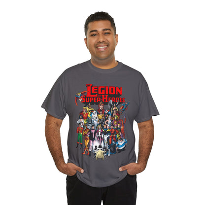 Legion of Super-Heroes T-Shirt - #300 Cover Art - Cosmic Boy, Saturn Girl, Superboy, Wildfire, Mon-El, Dream Girl, Brainiac 5, Supergirl - DC Comics
