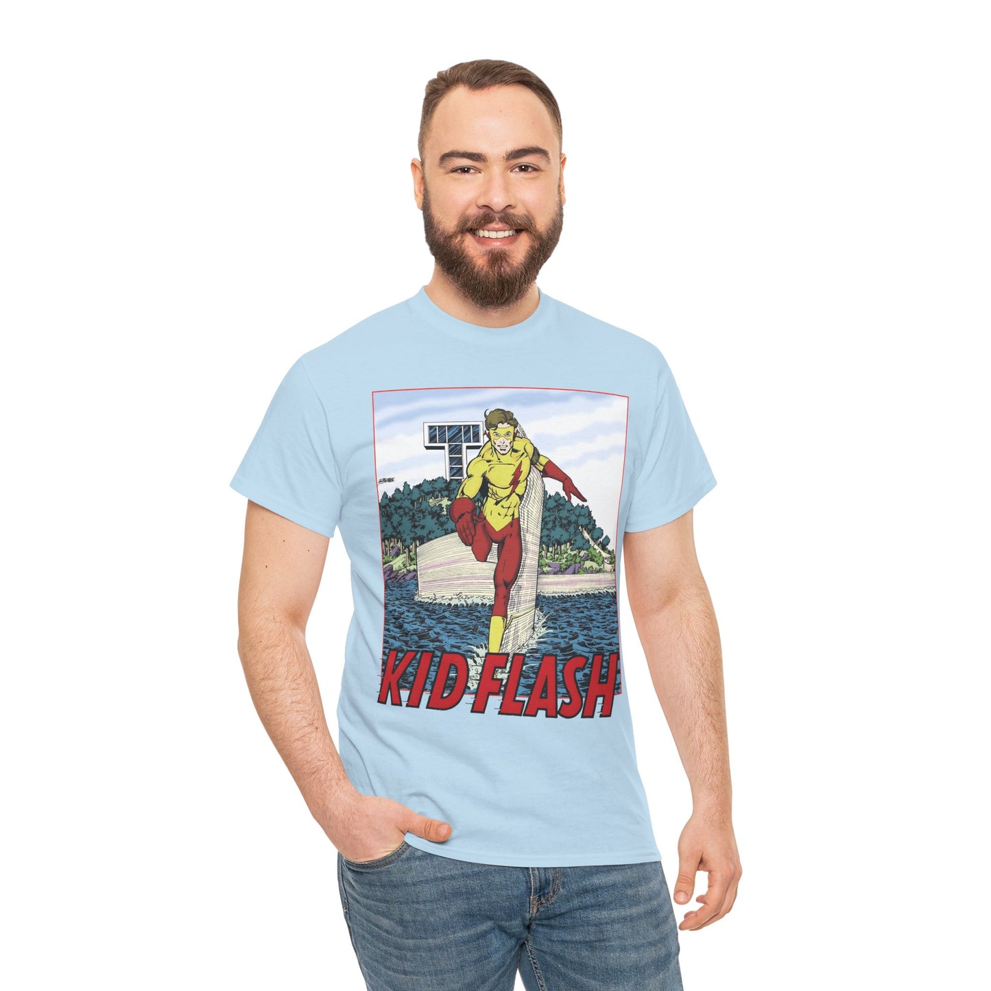 Kid Flash T-Shirt - George Perez Art - Wally West - New Teen Titans Member - Titans Tower - Future Flash - DC Comics