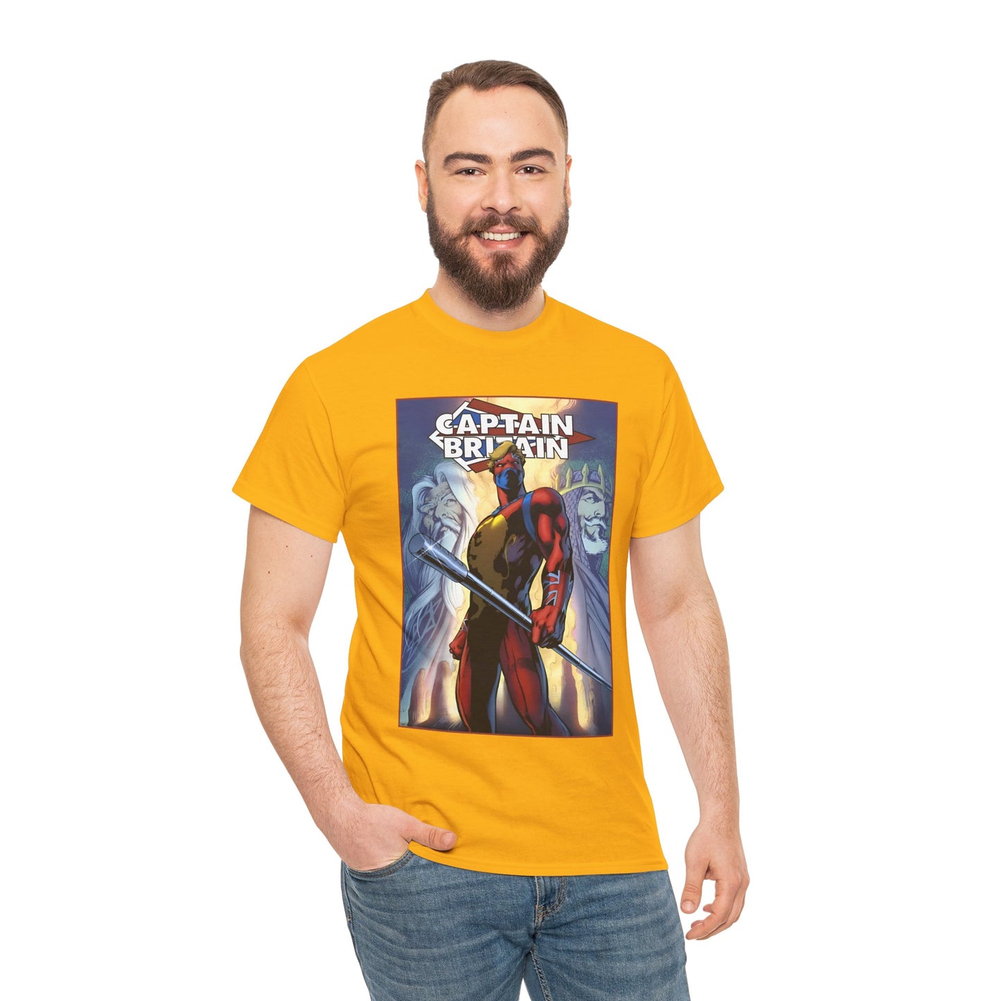 Captain Britain T-Shirt - Alan Davis Art - Excalibur Member - Marvel Comics