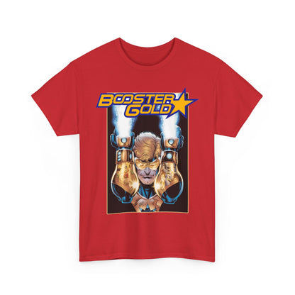 Booster Gold T-Shirt - Dan Jurgens Art - Batman & Robin in His Gauntlets - DC Comics