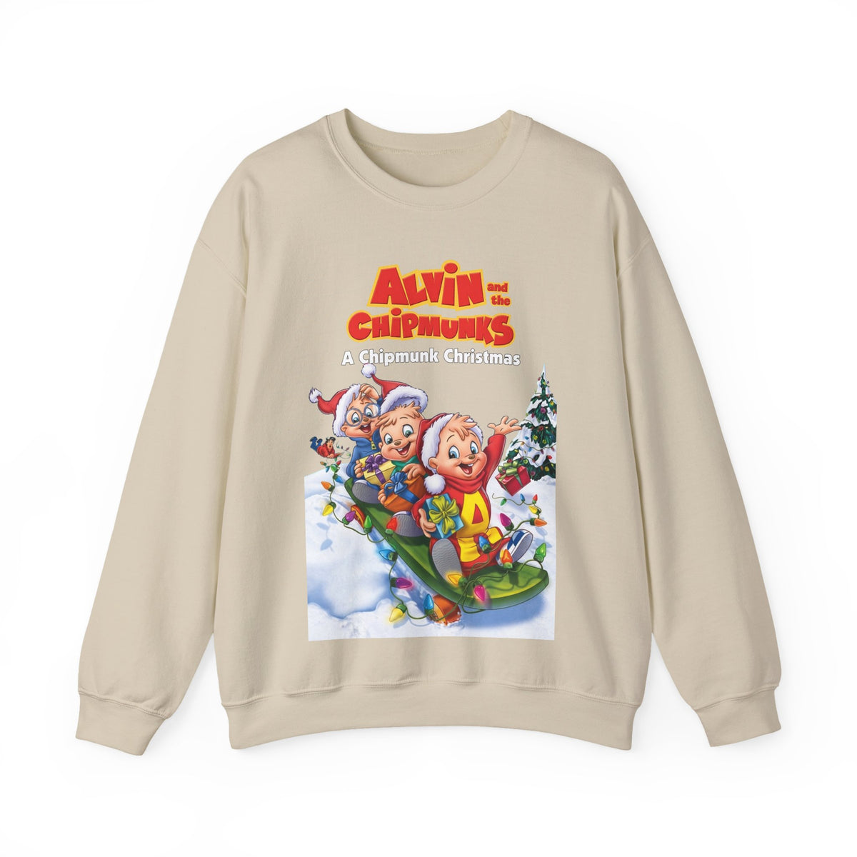 Alvin & the Chipmunks Christmas Special Heavy Blend Crewneck Sweatshirt - Alvin, Simon, Theodore Festive Holiday Cartoon
