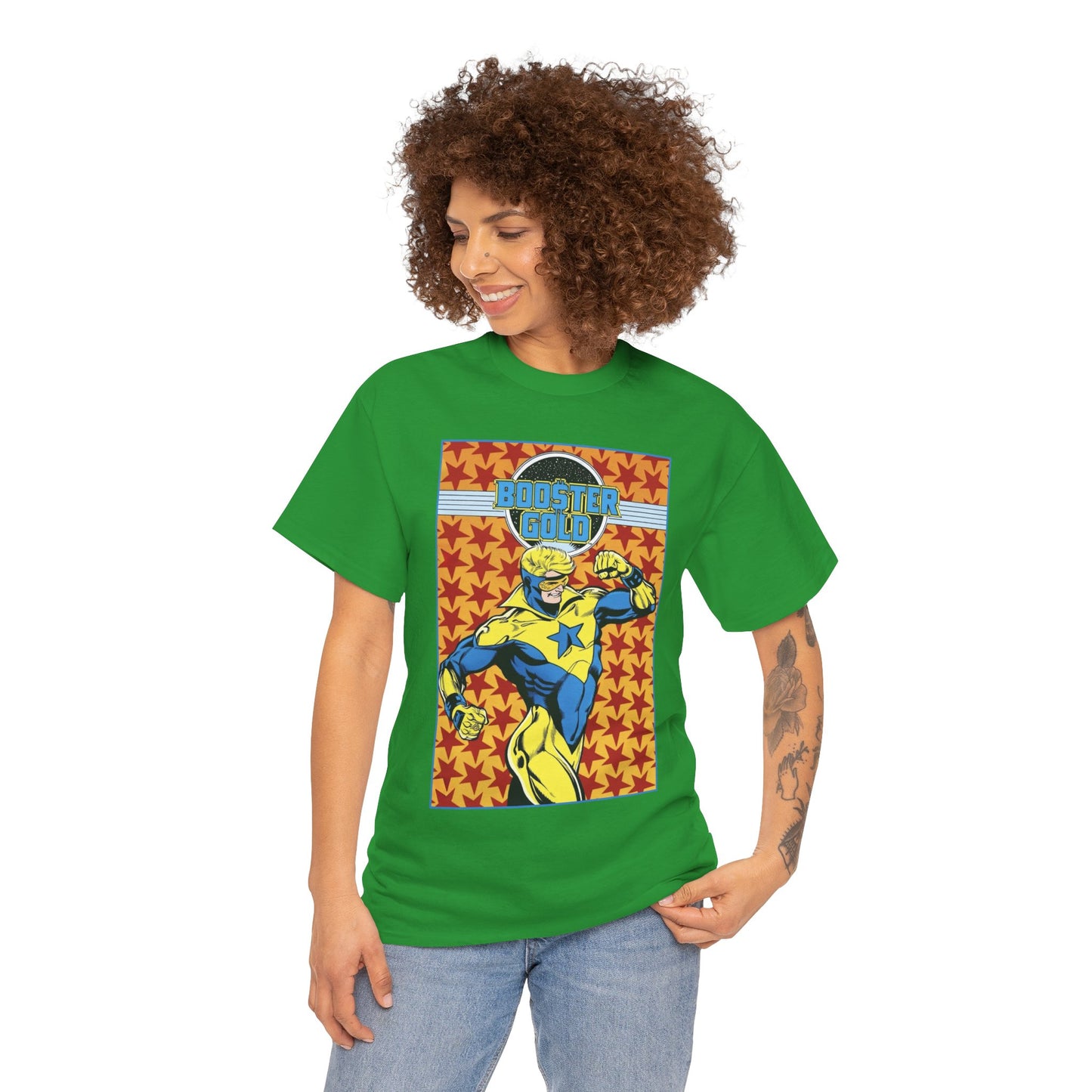 Booster Gold T-Shirt - Dan Jurgens Art - JLI Member - DC Comics