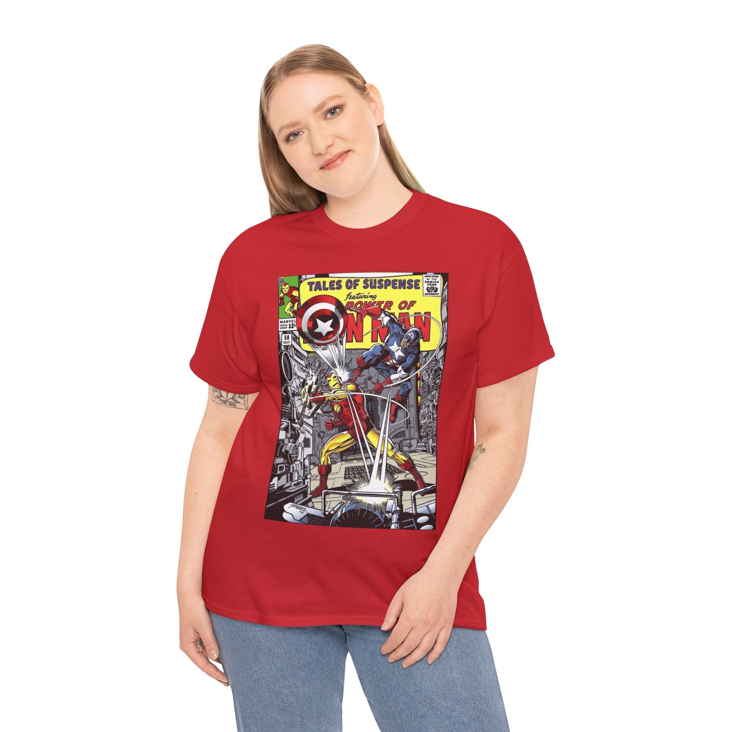 Tales of Suspense T-Shirt - George Perez #58 Cover Homage Art - Captain America & Iron Man - Marvel Comics