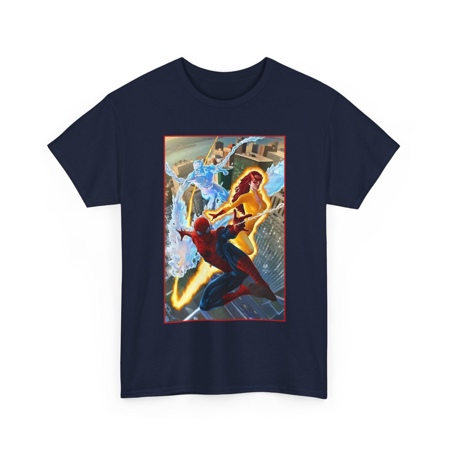 Spider-Man & His Amazing Friends T-Shirt - Firestar, Iceman - Marvel Comics