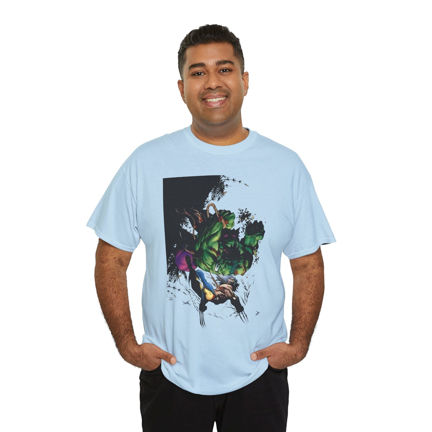 Wolverine Vs Hulk T-Shirt - Adam Kubert Art - Marvel Comics - Logan, X-Men, Bruce Banner - Great Fight Image