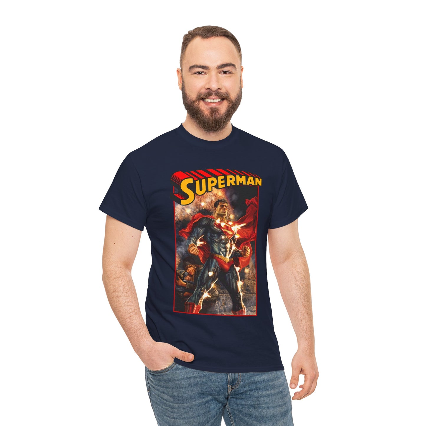 Superman T-Shirt - Lee Bermejo Art - Action Comics Variant Cover - Man of Steel, Metropolis - DC Comics