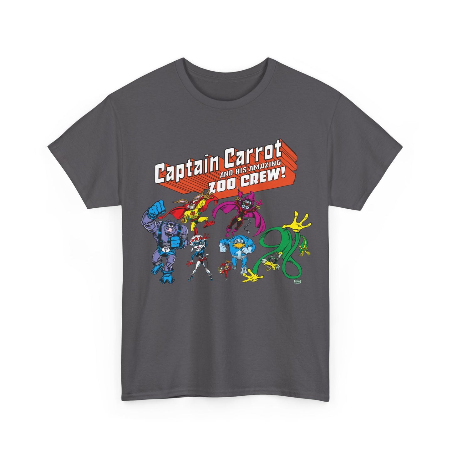 Captain Carrot & the Zoo Crew T-Shirt - 1980s Funny Animal Comic Series - DC Comics